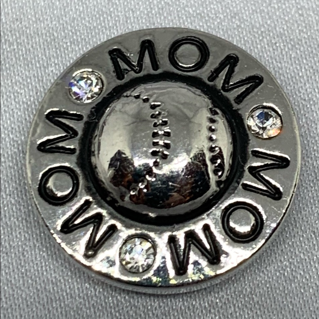 Baseball / Softball Mom - Ginger Snaps & Co. Snap Button Charm